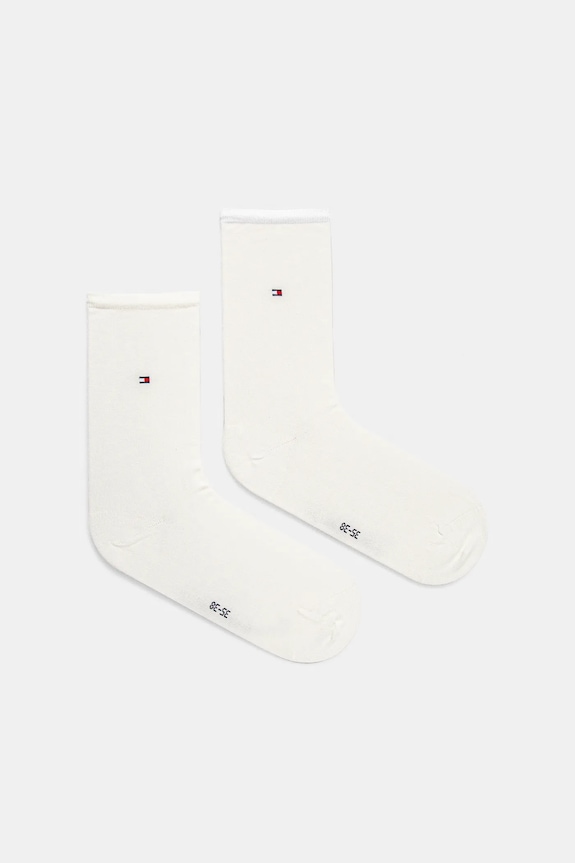 Κάλτσες Tommy Hilfiger 2-pack ψηλές κάλτσες λευκό 371221108