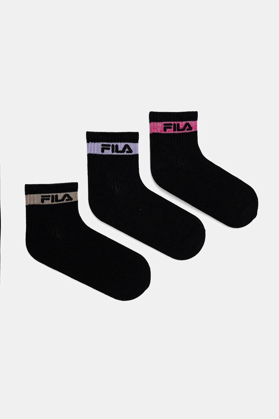 Ponožky Fila 3-pack dlouhé ponožky černá F6798