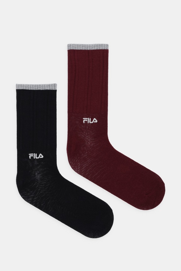 Ponožky Fila 2-pak dlhé ponožky burgundské F6145