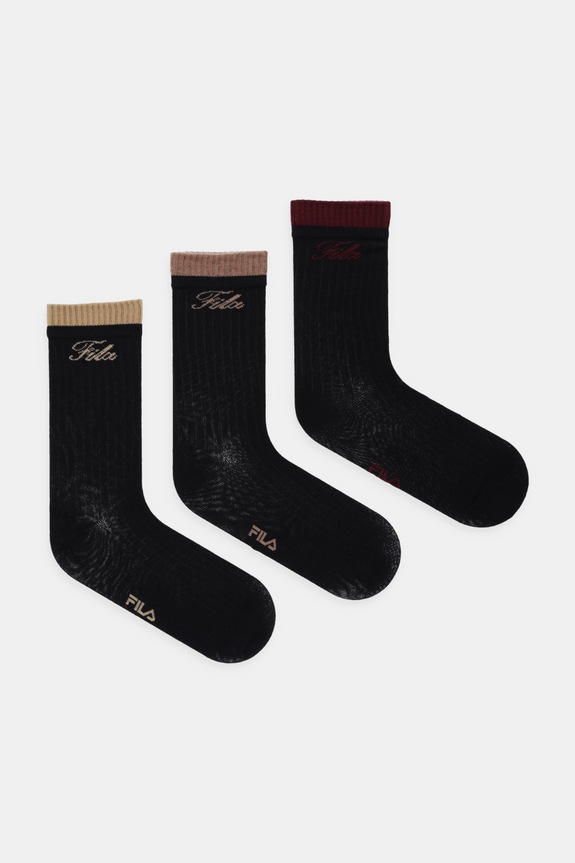 Fila șosete 3-pack sosete lungi negru F6407