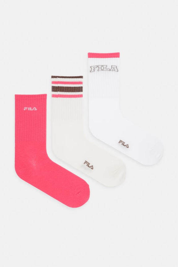 Fila ponožky dámske s bavlnou 3-pak ružová F5801