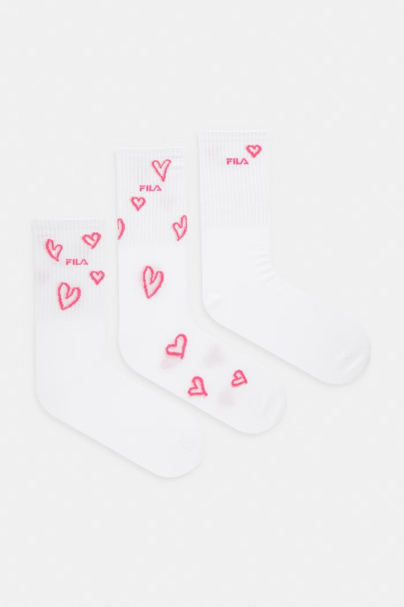 Fila skarpety damskie z bawełną 3-pack biały F5802