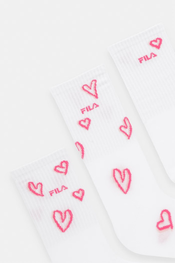 Fila skarpety damskie z bawełną 3-pack F5802 biały SS26