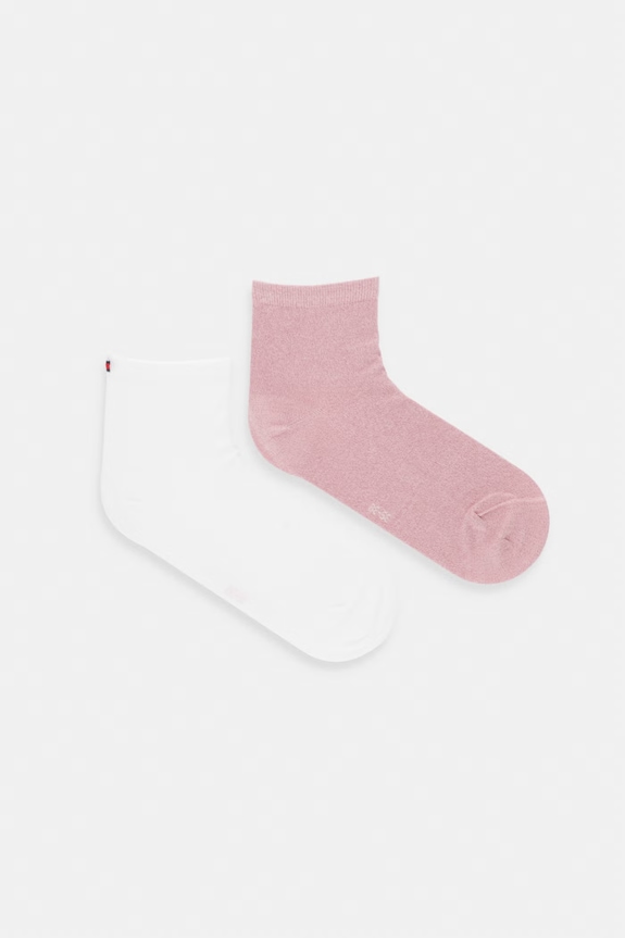 Tommy Hilfiger skarpety damskie z bawełną 2-pack różowy 373001001
