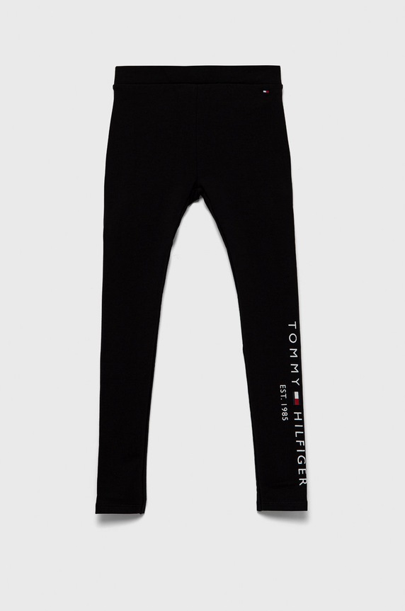 Tommy Hilfiger leggins copii tricotaj negru KG0KG06586.9BYY