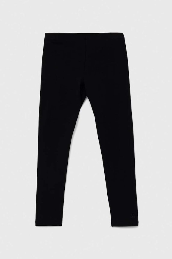 United Colors of Benetton legginsy dziecięce z elastanem czarny 3MT1CF02G.G.NOS