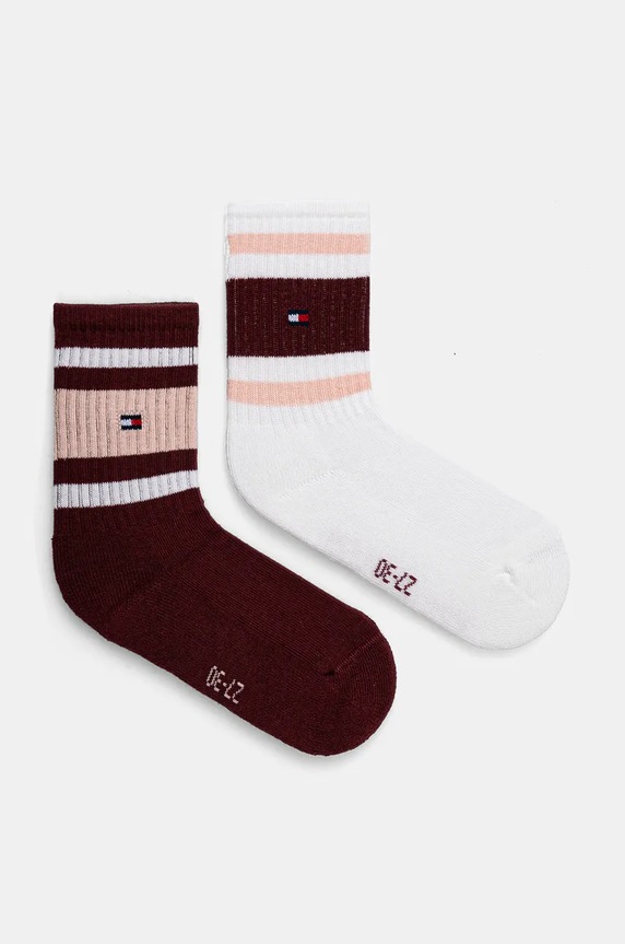 Tommy Hilfiger sosete copii 2-pack sosete lungi burgundia 701229942.G.9BYH