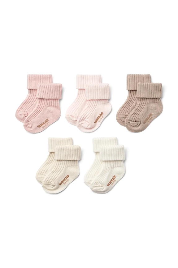 Wheat șosete bebe 5-pack roz 1910j.586