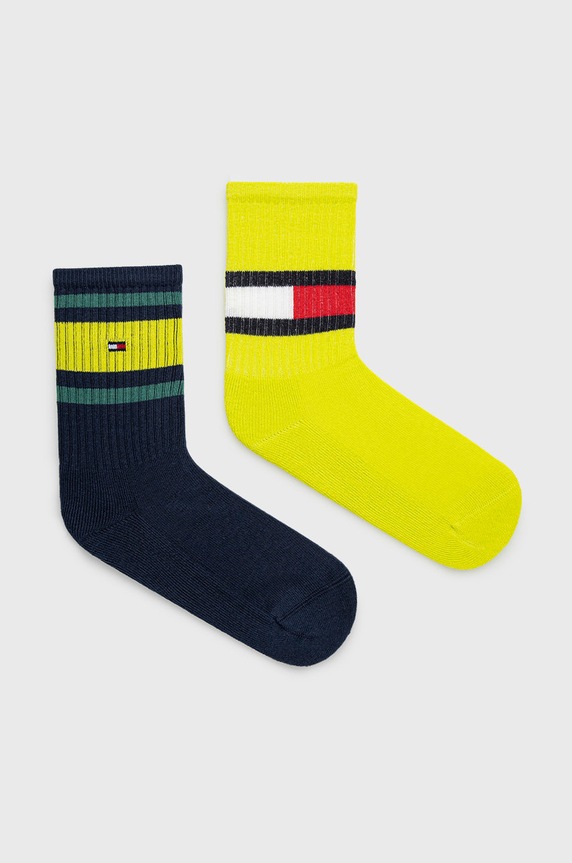 Detské ponožky Tommy Hilfiger (2-pak) dlhé ponožky zelená 394020001.