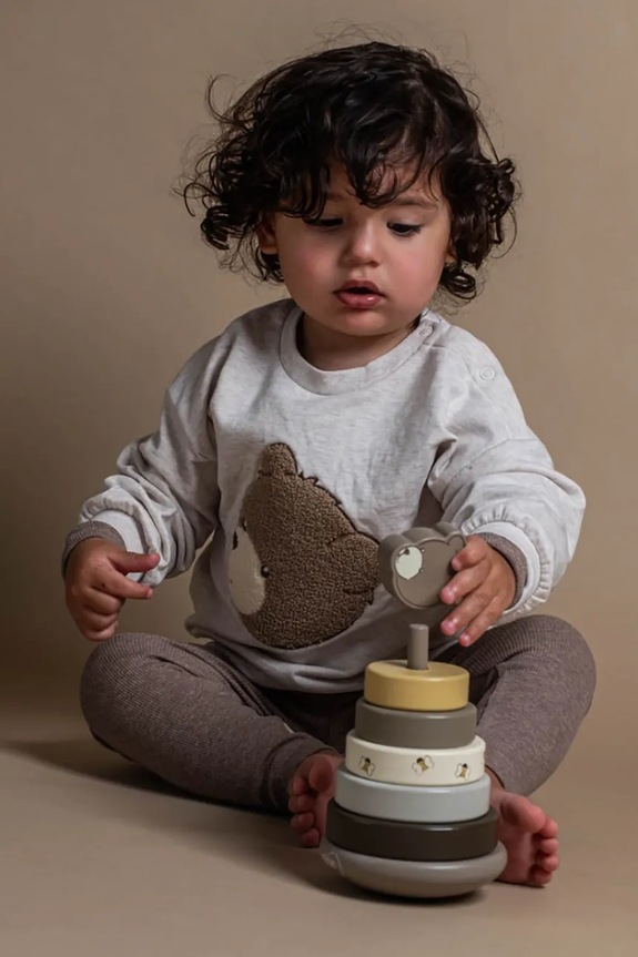 That's mine legginsy niemowlęce z elastanem brązowy 019939