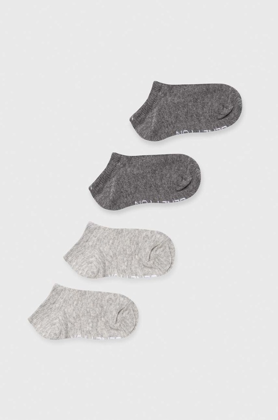 Dječje čarape United Colors of Benetton 4-pack niske čarape siva 6GRD07024.G.CONTINUATIV