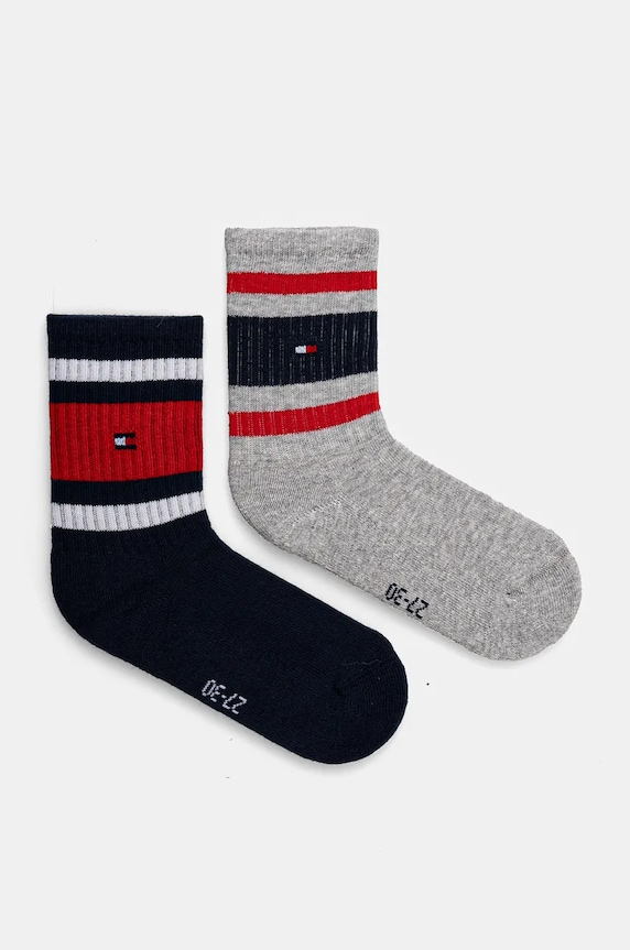 Detské ponožky Tommy Hilfiger 2-pak dlhé ponožky sivá 701229942.9BYH