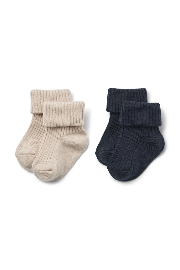 Wheat șosete de lână pentru copii 2-pack bleumarin 1924k.588