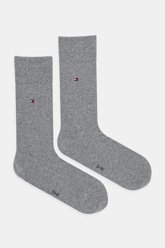 Čarape Tommy Hilfiger 2-pack visoke čarape siva 371111