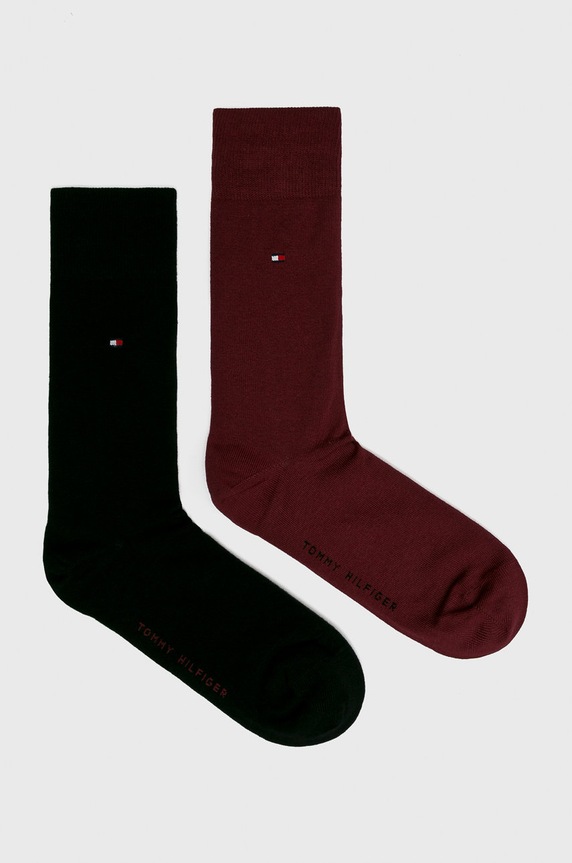 Tommy Hilfiger skarpetki 2-pack 2-pack bordowy 371111