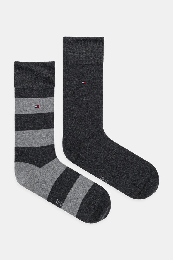 Tommy Hilfiger - Κάλτσες Rugby (2-pack) εμπριμέ γκρί 342021001.
