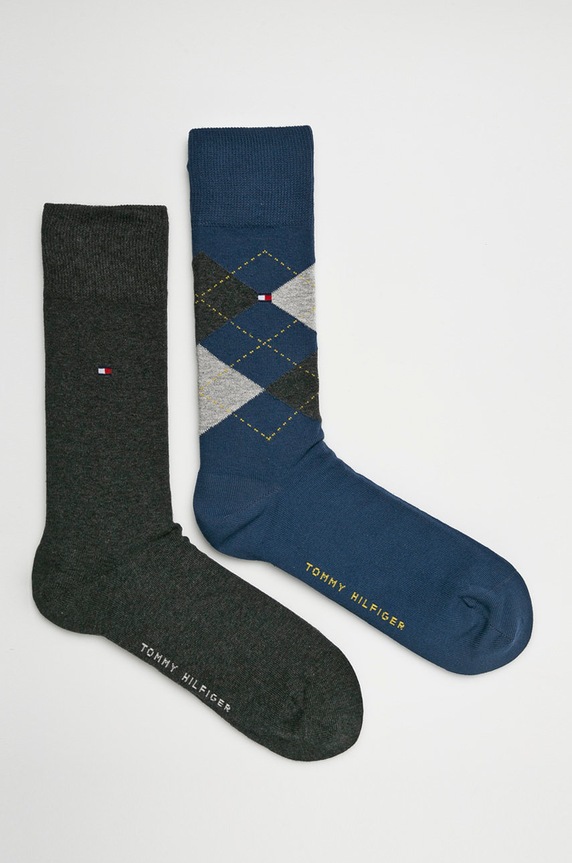 Tommy Hilfiger - Skarpety (2-pack) wzorzyste szary 391156.