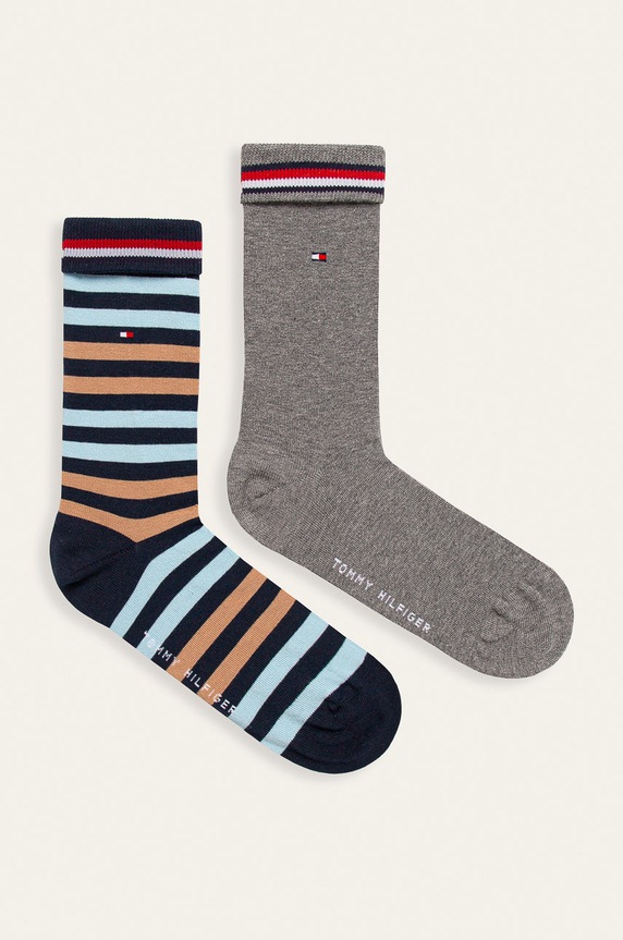Tommy Hilfiger - Skarpety (2-pack) skarpetki długie granatowy 472001001