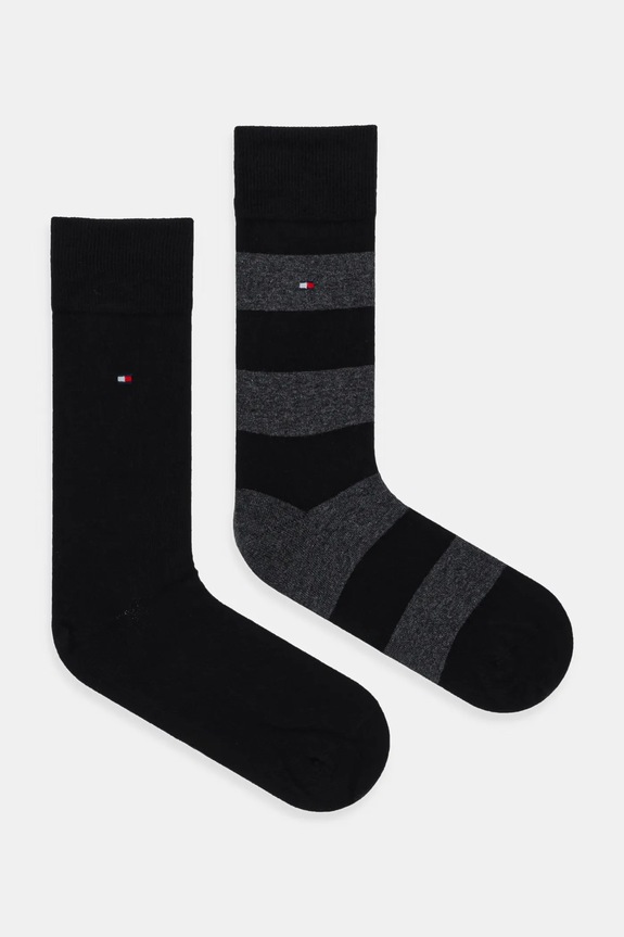 Tommy Hilfiger κάλτσες (2-pack) 342021001 ψηλές κάλτσες μαύρο 342021001