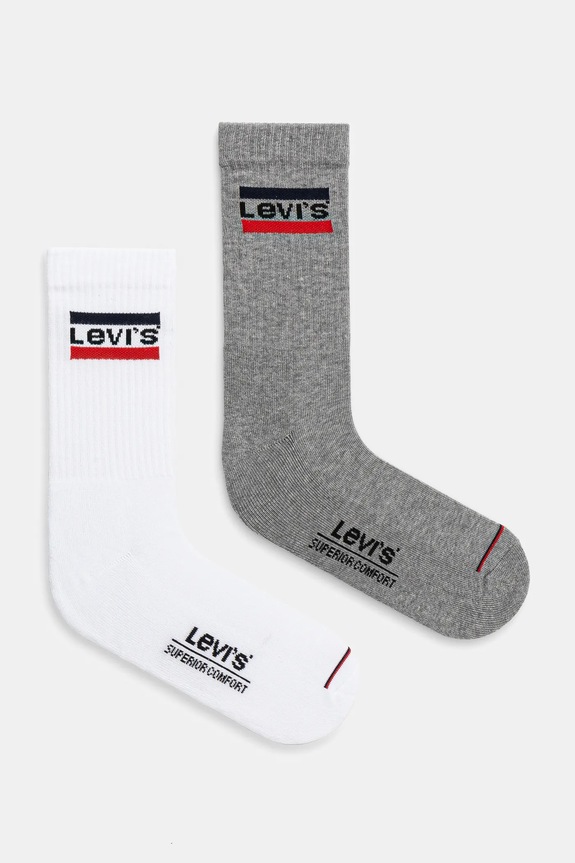 Levi's - Sokne (2-pack) visoke čarape bijela 37157.0151