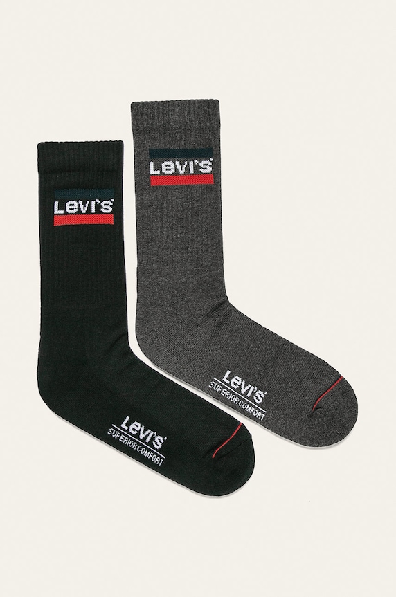 Levi's - Шкарпетки (2-pack) довгі шкарпетки чорний 37157.0153
