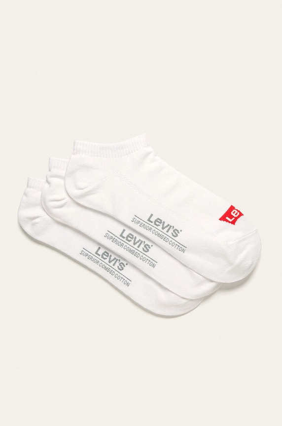 Kotníkové ponožky Levi's (3 pack) krátké ponožky bílá 37157.0171