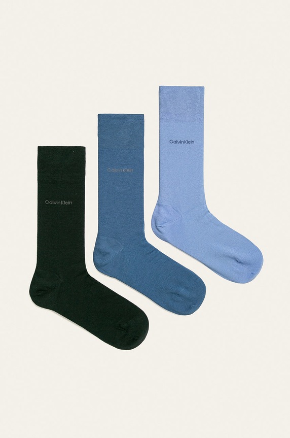Calvin Klein - Ponožky (3-pak) dlhé ponožky modrá 100001752.NOS