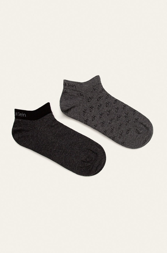 Calvin Klein - Skarpetki (2-pack) drobny wzór szary 100001762.NOS