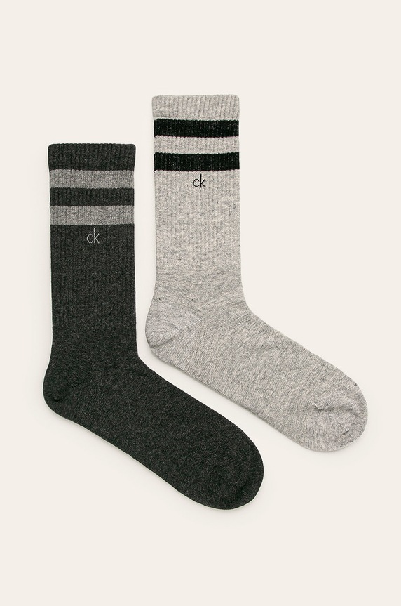 Calvin Klein - Ponožky (2-pack) dlouhé ponožky šedá 100001763.NOS