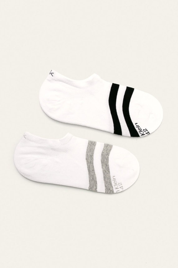 Calvin Klein - Stopki (2-pack) skarpetki krótkie biały 100001789.NOS