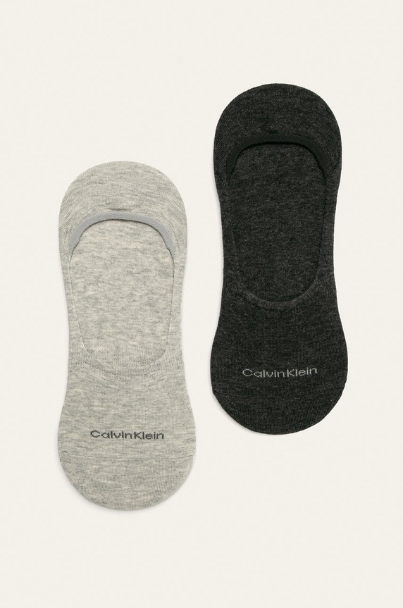 Calvin Klein - Stopki (2-pack) skarpetki krótkie szary 100001807.NOS
