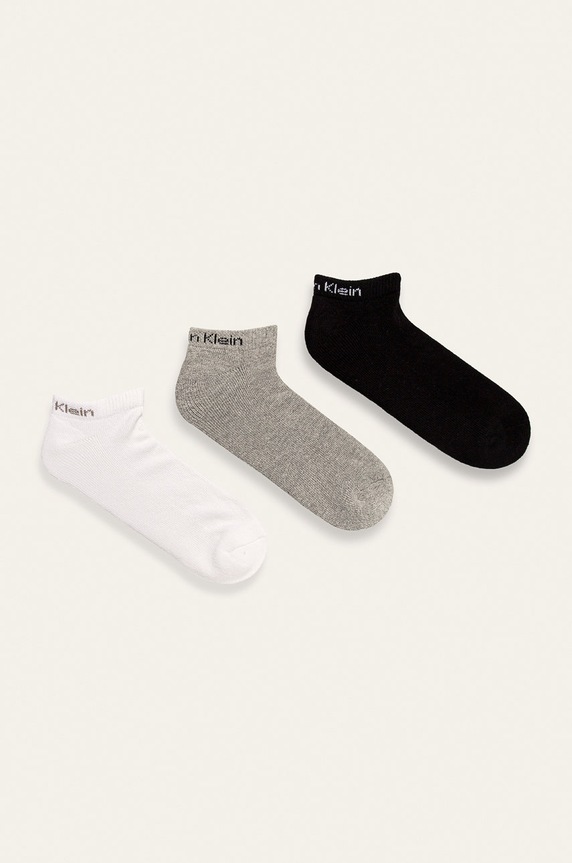 Calvin Klein - Stopki (6-pack) skarpetki krótkie szary 100001861.NOS