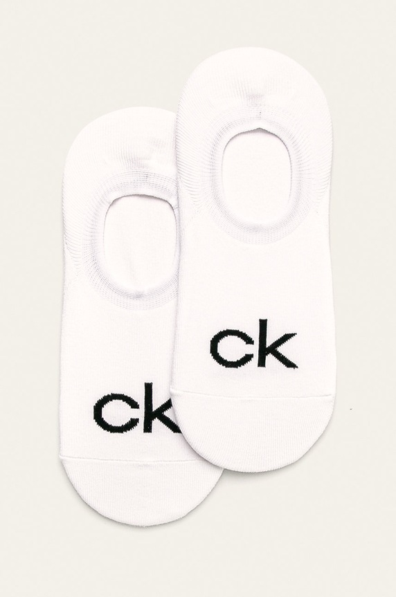 Calvin Klein - Kotníkové ponožky (2-pack) krátké ponožky bílá 100001867.NOS