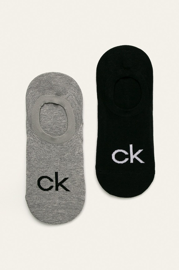 Calvin Klein - Stopki (2-pack) skarpetki krótkie szary 100001867.NOS