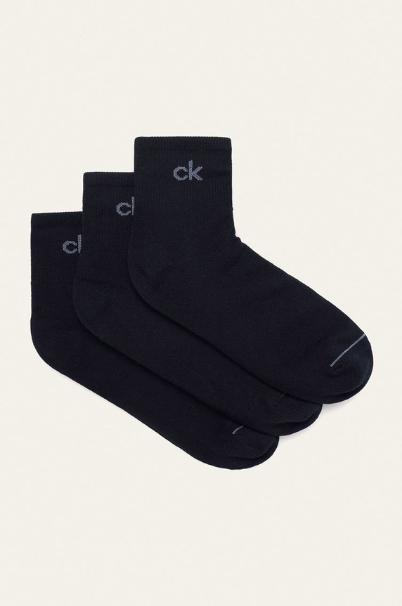 Calvin Klein - Skarpetki (3-pack) skarpetki krótkie granatowy 100001889.NOS