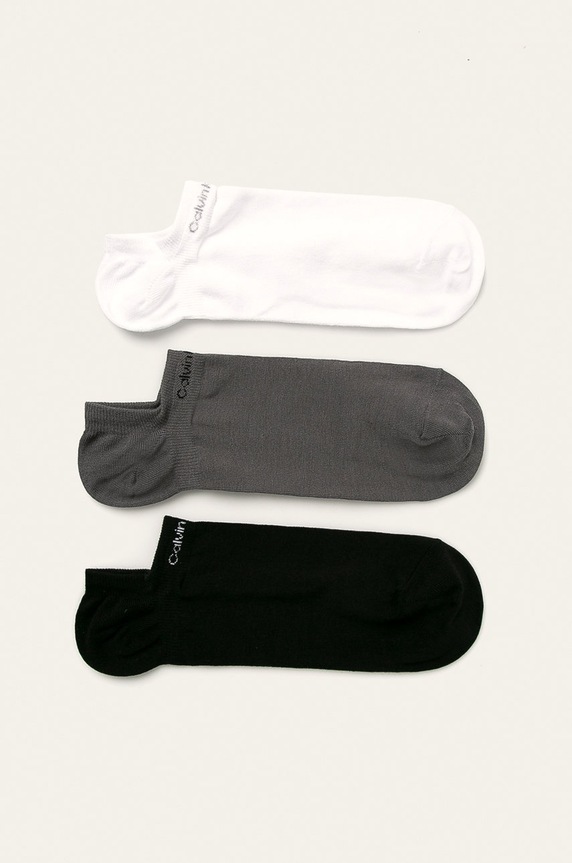 Calvin Klein - Stopki (3-pack) skarpetki krótkie szary 100001922.NOS