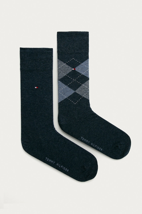 Tommy Hilfiger (2-pack) ψηλές κάλτσες σκούρο μπλε 100001495.NOS