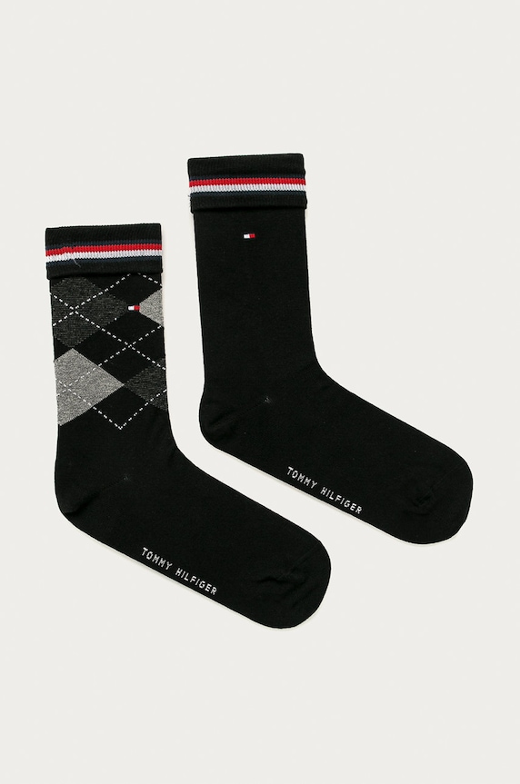 Tommy Hilfiger (2-pack) ψηλές κάλτσες μαύρο 100001495.NOS