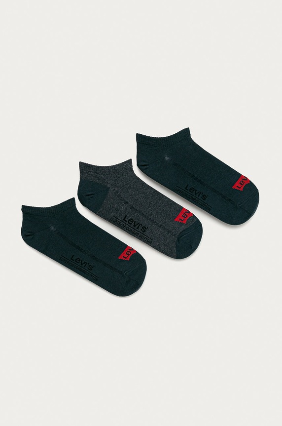 Levi's - Stopki (3-pack) skarpetki krótkie granatowy 37157.0174
