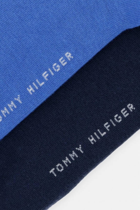 Tommy Hilfiger skarpety stopki męskie z bawełną 2-pack 342023001.NOS niebieski AA00