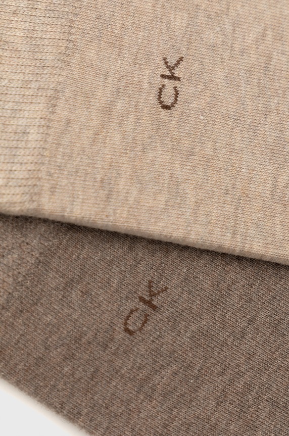 Calvin Klein skarpetki 2-pack 701218631.NOS brązowy AA00