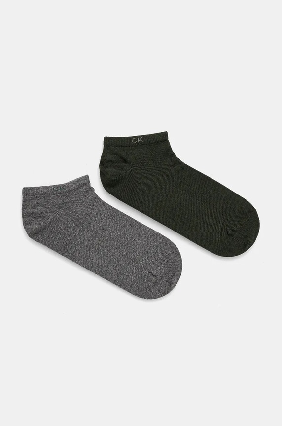 Ponožky Calvin Klein krátke ponožky zelená 701218707.NOS