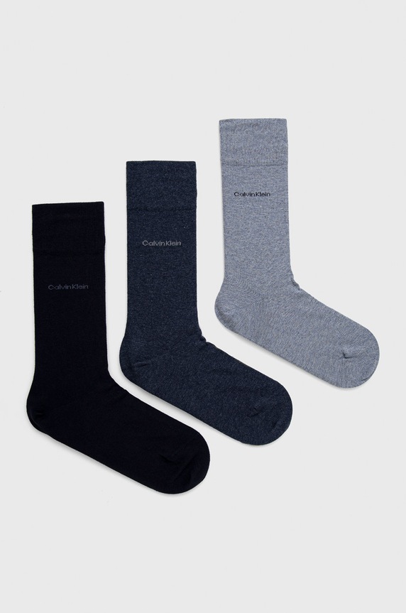 Calvin Klein skarpetki (3-pack) skarpetki długie granatowy 701218710.NOS