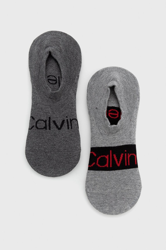 Ponožky Calvin Klein krátké ponožky šedá 701218713.NOS