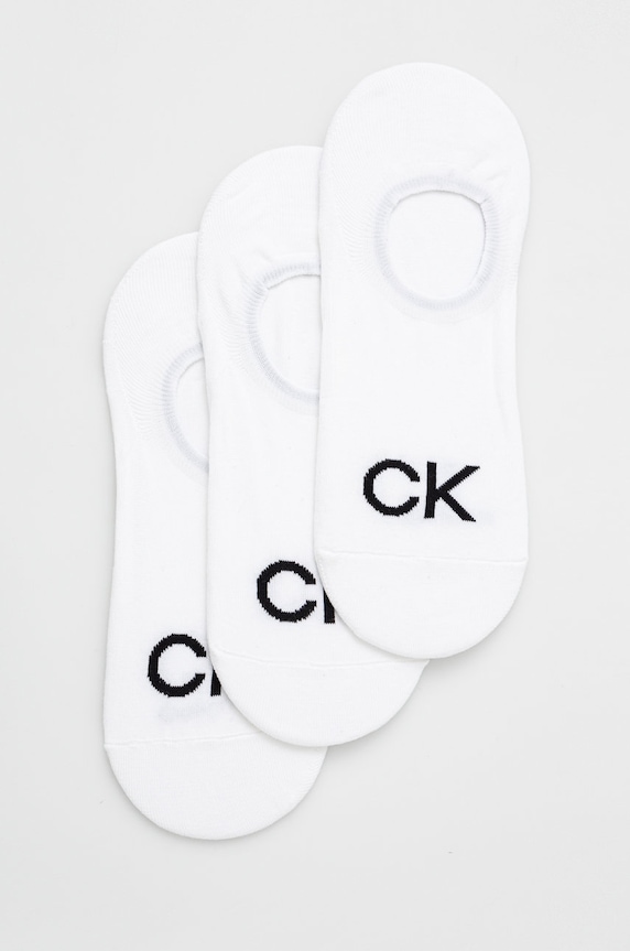 Ponožky Calvin Klein (3-pak) krátke ponožky biela 701218723.NOS