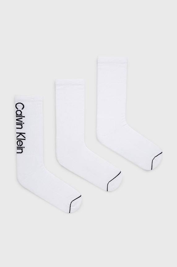 Ponožky Calvin Klein dlhé ponožky biela 701218725.NOS