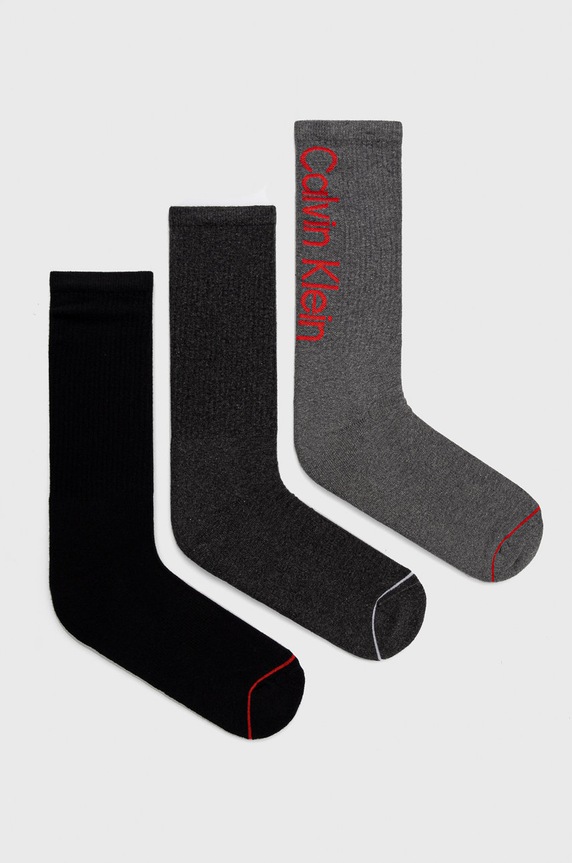 Calvin Klein Skarpetki (3-pack) skarpetki długie szary 701218725.NOS