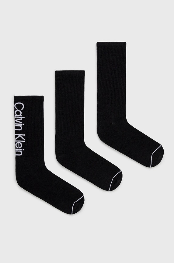 Ponožky Calvin Klein dlhé ponožky čierna 701218725.NOS
