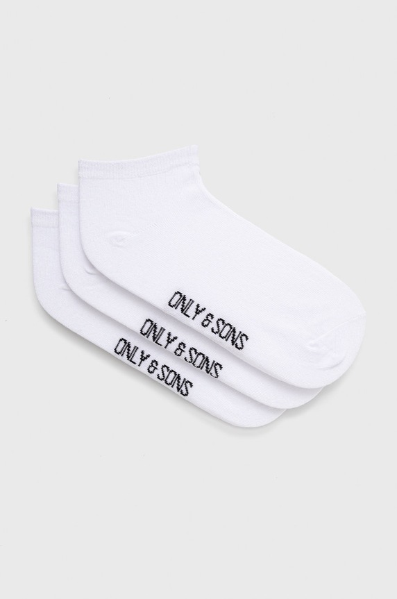 Only & Sons Skarpetki (3-pack) skarpetki krótkie biały 22021081