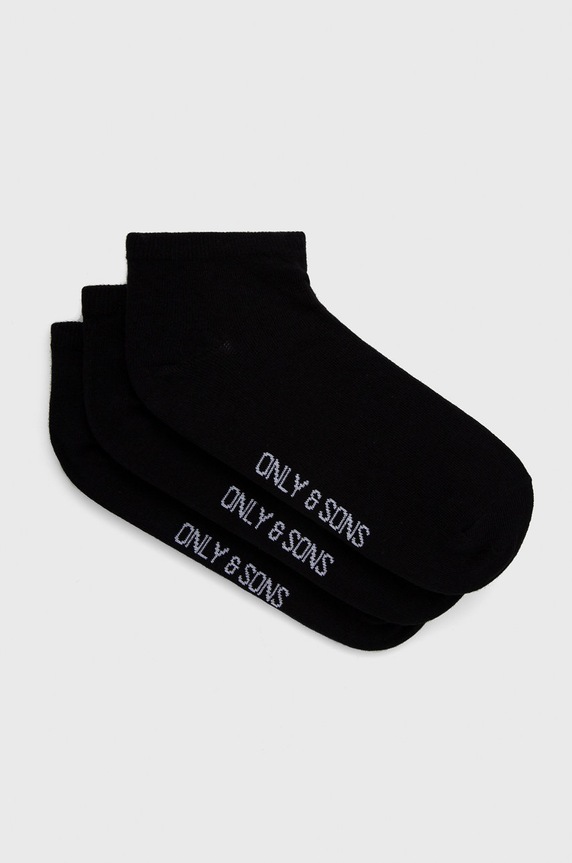 Only & Sons Skarpetki (3-pack) skarpetki krótkie czarny 22021081